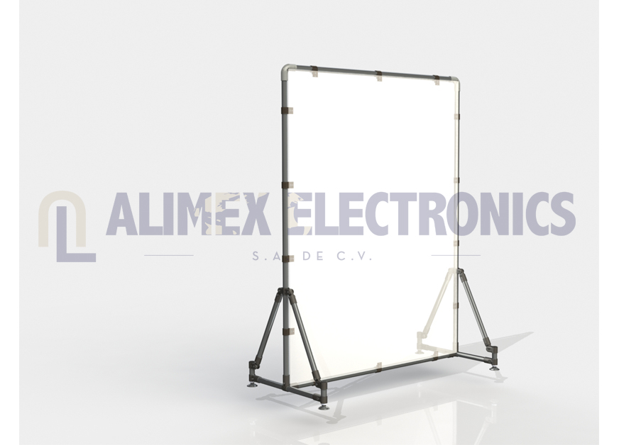 Guarda de protección para líneas de producción y mesas de trabajo